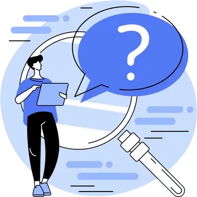 Customer reading FAQs on a mobile device.